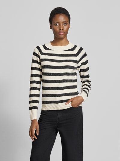 VERO MODA Regular fit pullover met strepen model 'DOFFY' Zwart - 4
