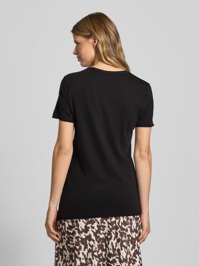 Only Regular fit T-shirt van puur katoen, model 'LUCY' Zwart - 5