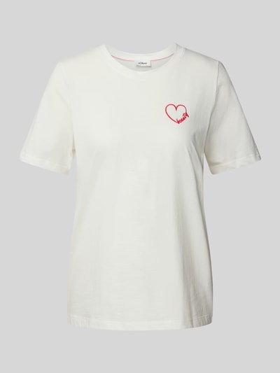 s.Oliver RED LABEL Relaxed Fit T-Shirt aus reiner Baumwolle Weiss 2