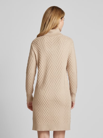 FREE/QUENT Minikleid mit gerippten Abschlüssen Modell 'SATURN' Beige 5