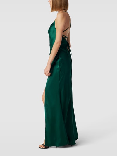 Luxuar Abendkleid mit Wasserfall-Ausschnitt Smaragd 4