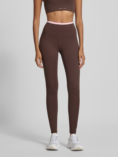 P.E Nation Super Skinny Fit Leggings mit breitem Bund Modell 'VITA' Dunkelbraun 4