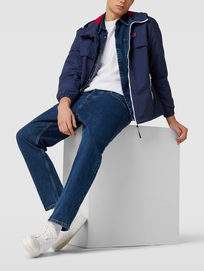 Tommy Jeans Windbreaker met labeldetail, model 'CHICAGO' Donkerblauw - 1