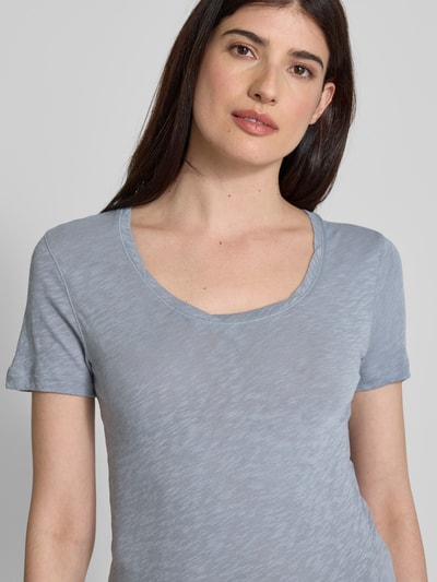 Marc O'Polo Shaped Fit T-Shirt aus reiner Baumwolle  Rauchblau 3