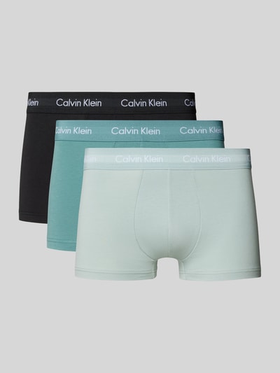 Calvin Klein Underwear Obcisłe bokserki z paskiem z logo w zestawie 3 szt. Miętowy 1