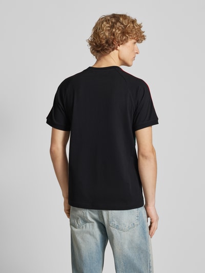 adidas Originals T-shirt van viscose met labelstitching Zwart - 5