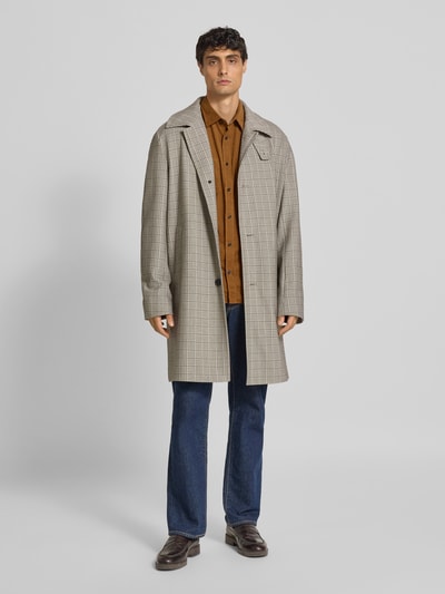 OLYMP Level Five Regular fit ribcordoverhemd met kentkraag Cognac - 1