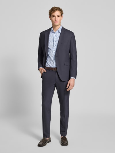 Jake*s Slim Fit Businesshemd in Premiumqualität Bleu 1