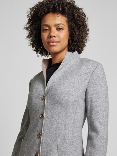 WHITE LABEL Linnen blazer met siernaden Lichtgrijs - 3