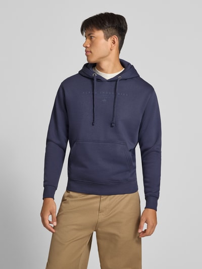 Alpha Industries Relaxed Fit Hoodie aus Baumwoll-Mix mit Label-Detail Marine 4