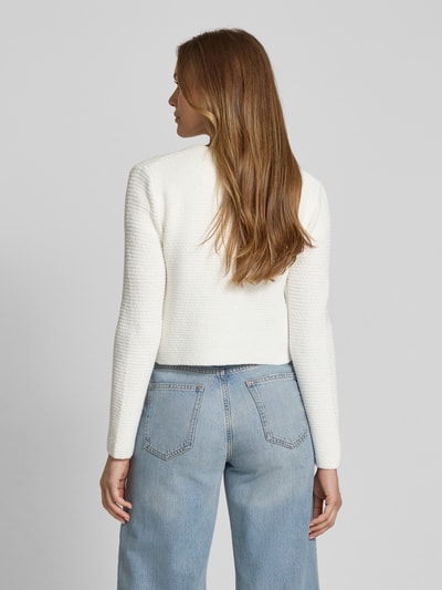 comma Strickjacke mit Knopfleiste Weiss 5