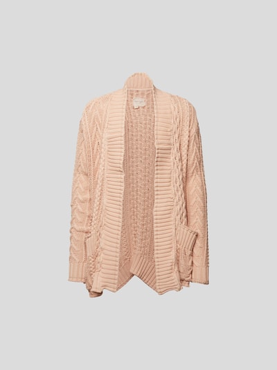 Greg Lauren Strickjacke mit Zopfmuster Rosa 2