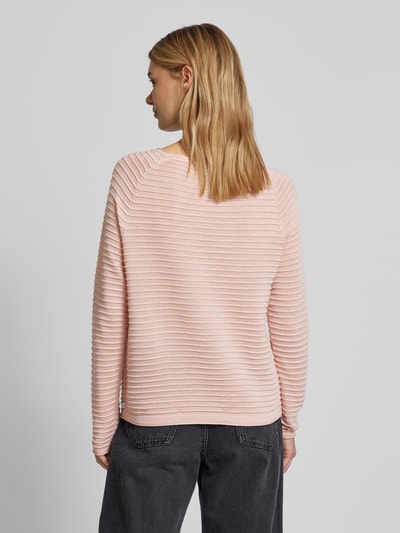 QS Gebreide pullover met raglanmouwen Felroze - 5