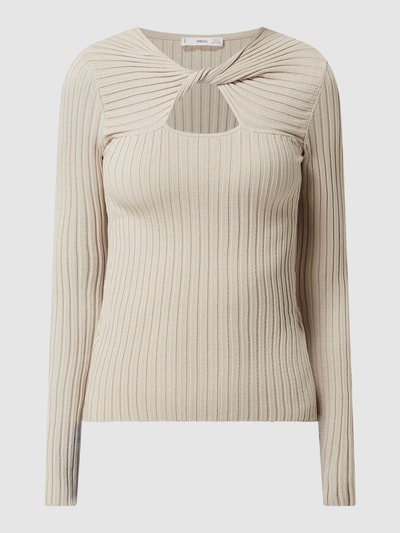 Mango Pullover aus Viskosemischung Modell 'Orisu'  Beige 2