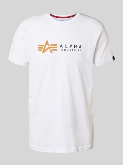 Alpha Industries T-Shirt mit Label-Print Weiss 2