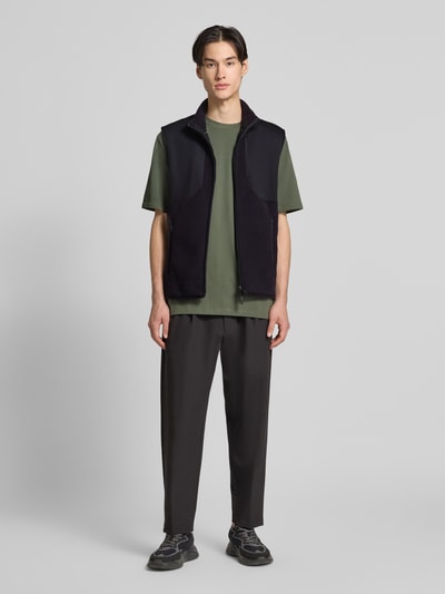 BOSS Green Kamizelka o kroju regular fit z zamkiem błyskawicznym model ‘HOLE SVEEDY’ Czarny 1