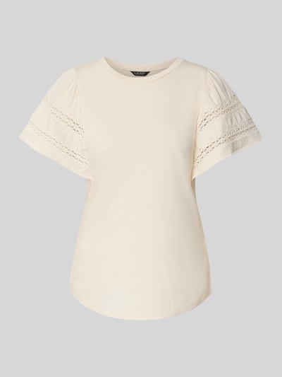 Lauren Ralph Lauren Blusenshirt mit Rundhalsausschnitt Modell 'CHAUSA' Offwhite Melange 2
