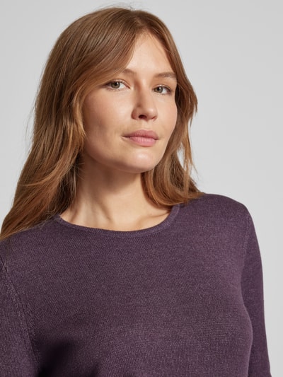 Christian Berg Woman Gebreide pullover met ribboorden, model 'Aliv' Paars gemêleerd - 3