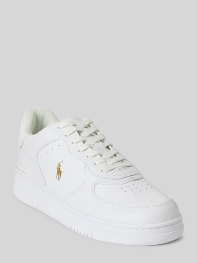 Polo Ralph Lauren Low Top Sneaker aus echtem Rindsleder Weiss 1