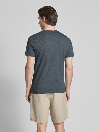 MCNEAL T-Shirt mit geripptem Rundhalsausschnitt Dunkelblau 5