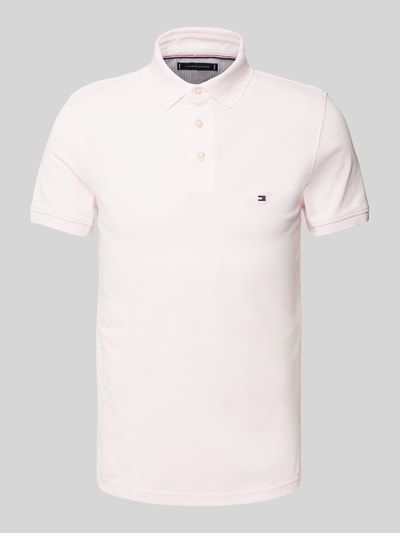Tommy Hilfiger Slim fit poloshirt met logostitching, model '1985' Roze - 2