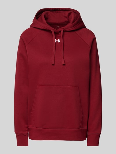 Under Armour Hoodie mit Logo-Stitching Modell 'Rival' Bordeaux 1