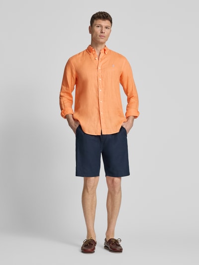Polo Ralph Lauren Regular Fit Freizeithemd aus reinem Leinen Orange 1