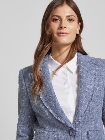 Luisa Cerano Blazer mit Fransen Jeansblau 3