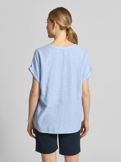 b.young Blusenshirt aus Leinen-Viskose-Mix Modell 'FALAKKA' Bleu 5