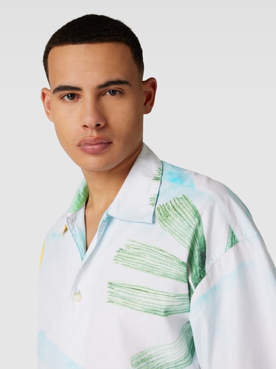 Jack & Jones Regular Fit Freizeithemd mit 1/2-Arm Modell 'LANDSCAPE' Offwhite 3