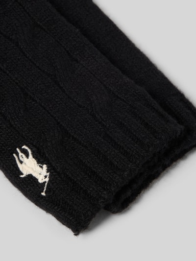 Polo Ralph Lauren Vingerloze handschoenen van een mix van wol en kasjmier Zwart - 2