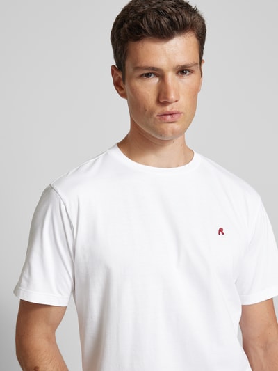 Replay T-Shirt mit Logo-Stitching Weiss 3