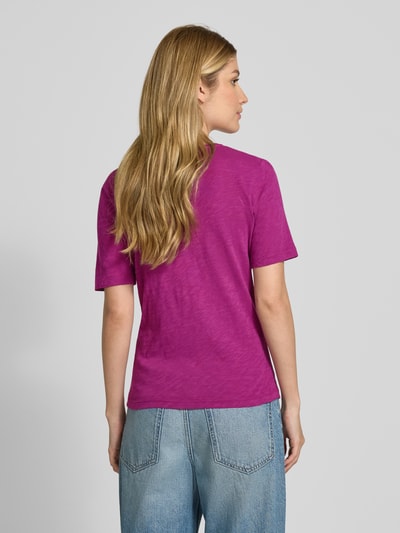 Marc O'Polo Regular fit T-shirt van slubjersey Fuchsia - 5