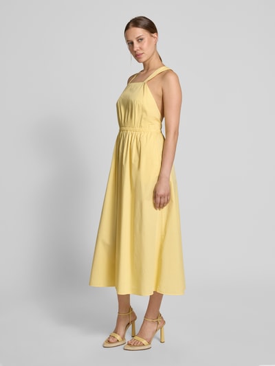 Bash Midikleid mit Raffungen Hellgelb 1
