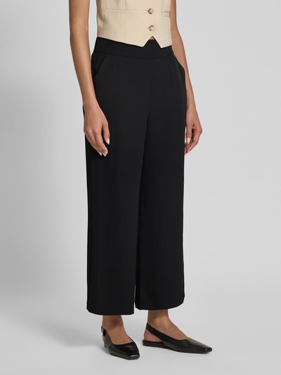 Zero Wide leg stoffen broek met steekzakken Zwart - 4