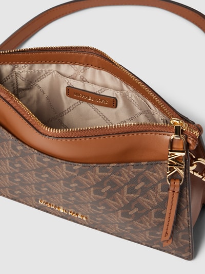 MICHAEL Michael Kors Crossbodytas met labeldetail, model 'EMPIRE' Middenbruin - 4