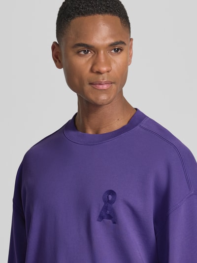 ARMEDANGELS Relaxed Fit Sweatshirt aus reiner Bio-Baumwolle Modell 'ICONIC Å GMT' Violett 3