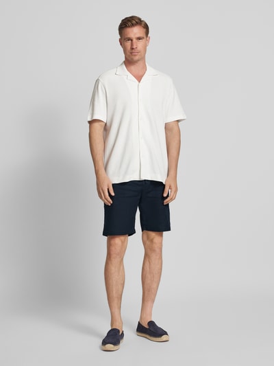 MCNEAL Shorts aus Leinen-Baumwoll-Mix mit Gesäßtasche Dunkelblau 1