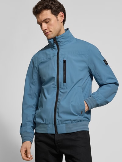 Tom Tailor Comfort Fit Blouson mit geripptem Rumpfabschluss Jeansblau 3