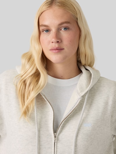 Levi's® Relaxed Fit Sweatjacke aus Baumwoll-Mix Hellgrau Melange 3