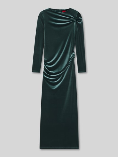 HUGO Slim Fit Maxikleid aus Samt Modell 'NARTECO' Dunkelgruen 2