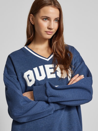 Guess Activewear Oversized Sweatshirt mit gerippten Abschlüssen Marine 3