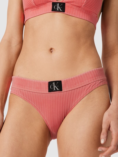 Calvin Klein Underwear Figi bikini z prążkowaniem Pomarańczowy 3