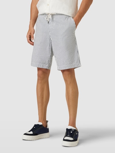 Tom Tailor Shorts mit Streifenmuster Modell 'Seersucker' Marine 4