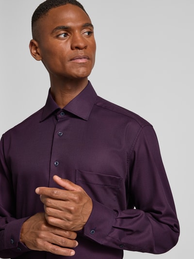 ETERNA Comfort fit zakelijk overhemd met knoopsluiting Bordeaux - 3