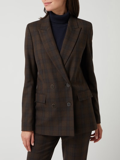 Jake*s Collection Blazer met glencheck  Chocoladebruin - 4