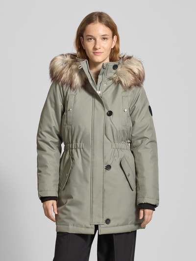 ONLY Shaped Fit Parka mit Label Patch Modell 'IRIS' Schilf 4