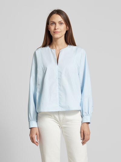 Lanius Regular fit blouse met V-hals Lichtblauw - 4