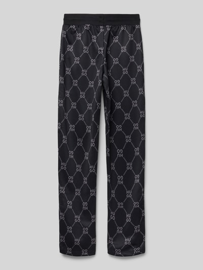 HUGO Regular fit sweatpants met vaste persplooien Zwart - 3