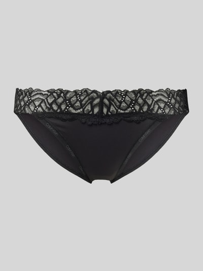 Calvin Klein Underwear Slip mit Spitzenbesatz Black 1